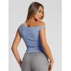 imageTrendy Queen Womens Off The Shoulder Tops Summer Shirts Going Out Crop Tank Top Y2K T Corset Tube Cute Fashion OutfitsBlue