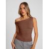imageTrendy Queen Womens Off The Shoulder Tops Summer Shirts Going Out Crop Tank Top Y2K T Corset Tube Cute Fashion OutfitsBrown