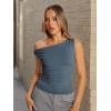 imageTrendy Queen Womens Off The Shoulder Tops Summer Shirts Going Out Crop Tank Top Y2K T Corset Tube Cute Fashion OutfitsHaze Blue
