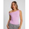 imageTrendy Queen Womens Off The Shoulder Tops Summer Shirts Going Out Crop Tank Top Y2K T Corset Tube Cute Fashion OutfitsPurple