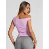 imageTrendy Queen Womens Off The Shoulder Tops Summer Shirts Going Out Crop Tank Top Y2K T Corset Tube Cute Fashion OutfitsPurple