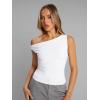 imageTrendy Queen Womens Off The Shoulder Tops Summer Shirts Going Out Crop Tank Top Y2K T Corset Tube Cute Fashion OutfitsWhite