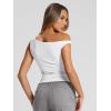 imageTrendy Queen Womens Off The Shoulder Tops Summer Shirts Going Out Crop Tank Top Y2K T Corset Tube Cute Fashion OutfitsWhite