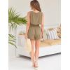 imageTrendy Queen Womens Summer 2 Piece Outfits Short Sets Matching Sleeveless Tank Top High Waisted Shorts with PocketsKhaki