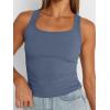 imageTrendy Queen Womens Tank Tops Square Neck Ribbed Sleeveless Basic Cute Going Out Tops Slim Fitted Summer Y2k ClothesHaze Blue