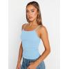 imageTrendy Queen Womens Summer Camisole Sleeveless Square Neck Tank Tops Basic ShirtBaby Blue
