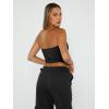 imageTrendy Queen Womens Tube Tops Strapless Crop Tops Basic Backless Sleeveless Bandeau Going Out Cute 2025 Summer OutfitsBlack