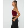 imageTrendy Queen Womens Tube Tops Strapless Crop Tops Basic Backless Sleeveless Bandeau Going Out Cute 2025 Summer OutfitsBurgundy