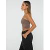 imageTrendy Queen Womens Tube Tops Strapless Crop Tops Basic Backless Sleeveless Bandeau Going Out Cute 2025 Summer OutfitsCoffee Grey