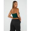 imageTrendy Queen Womens Tube Tops Strapless Crop Tops Basic Backless Sleeveless Bandeau Going Out Cute 2025 Summer OutfitsDark Green