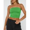 imageTrendy Queen Womens Tube Tops Strapless Crop Tops Basic Backless Sleeveless Bandeau Going Out Cute 2025 Summer OutfitsGreen
