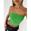 imageTrendy Queen Womens Tube Tops Strapless Crop Tops Basic Backless Sleeveless Bandeau Going Out Cute 2025 Summer OutfitsGreen