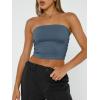 imageTrendy Queen Womens Tube Tops Strapless Crop Tops Basic Backless Sleeveless Bandeau Going Out Cute 2025 Summer OutfitsHaze Blue