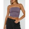 imageTrendy Queen Womens Tube Tops Strapless Crop Tops Basic Backless Sleeveless Bandeau Going Out Cute 2025 Summer OutfitsNutmeg