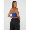 imageTrendy Queen Womens Tube Tops Strapless Crop Tops Basic Backless Sleeveless Bandeau Going Out Cute 2025 Summer OutfitsRoyal Blue