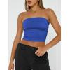 imageTrendy Queen Womens Tube Tops Strapless Crop Tops Basic Backless Sleeveless Bandeau Going Out Cute 2025 Summer OutfitsRoyal Blue