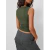 imageTrendy Queen Women Going Out Casual Tank Tops Spring Summer Basic Cute 2025 Sleeveless Shirt Y2K Fashion Outfit ClothesArmy Green
