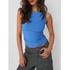 imageTrendy Queen Women Going Out Casual Tank Tops Spring Summer Basic Cute 2025 Sleeveless Shirt Y2K Fashion Outfit ClothesBlue