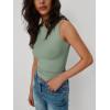 imageTrendy Queen Women Going Out Casual Tank Tops Spring Summer Basic Cute 2025 Sleeveless Shirt Y2K Fashion Outfit ClothesGreen