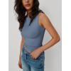 imageTrendy Queen Women Going Out Casual Tank Tops Spring Summer Basic Cute 2025 Sleeveless Shirt Y2K Fashion Outfit ClothesHaze Blue