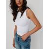 imageTrendy Queen Women Going Out Casual Tank Tops Spring Summer Basic Cute 2025 Sleeveless Shirt Y2K Fashion Outfit ClothesWhite