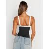 imageTrendy Queen Womens Camisole Tank Tops Sleeveless Racerback Cropped Cami Slim Fitted Tops Casual Summer Outifts 2024Black