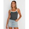 imageTrendy Queen Womens Camisole Tank Tops Sleeveless Racerback Cropped Cami Slim Fitted Tops Casual Summer Outifts 2024Gray