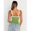 imageTrendy Queen Womens Camisole Tank Tops Sleeveless Racerback Cropped Cami Slim Fitted Tops Casual Summer Outifts 2024Green