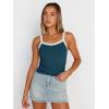 imageTrendy Queen Womens Camisole Tank Tops Sleeveless Racerback Cropped Cami Slim Fitted Tops Casual Summer Outifts 2024Hazeblue