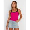 imageTrendy Queen Womens Camisole Tank Tops Sleeveless Racerback Cropped Cami Slim Fitted Tops Casual Summer Outifts 2024Hotpink