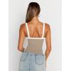 imageTrendy Queen Womens Camisole Tank Tops Sleeveless Racerback Cropped Cami Slim Fitted Tops Casual Summer Outifts 2024Khaki