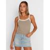 imageTrendy Queen Womens Camisole Tank Tops Sleeveless Racerback Cropped Cami Slim Fitted Tops Casual Summer Outifts 2024Khaki
