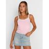 imageTrendy Queen Womens Camisole Tank Tops Sleeveless Racerback Cropped Cami Slim Fitted Tops Casual Summer Outifts 2024Lightpink