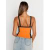 imageTrendy Queen Womens Camisole Tank Tops Sleeveless Racerback Cropped Cami Slim Fitted Tops Casual Summer Outifts 2024Orange