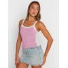 imageTrendy Queen Womens Camisole Tank Tops Sleeveless Racerback Cropped Cami Slim Fitted Tops Casual Summer Outifts 2024Pink