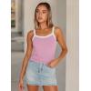 imageTrendy Queen Womens Camisole Tank Tops Sleeveless Racerback Cropped Cami Slim Fitted Tops Casual Summer Outifts 2024Pink