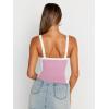 imageTrendy Queen Womens Camisole Tank Tops Sleeveless Racerback Cropped Cami Slim Fitted Tops Casual Summer Outifts 2024Pink