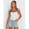 imageTrendy Queen Womens Camisole Tank Tops Sleeveless Racerback Cropped Cami Slim Fitted Tops Casual Summer Outifts 2024White