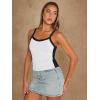 imageTrendy Queen Womens Camisole Tank Tops Sleeveless Racerback Cropped Cami Slim Fitted Tops Casual Summer Outifts 2024White