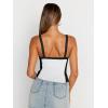 imageTrendy Queen Womens Camisole Tank Tops Sleeveless Racerback Cropped Cami Slim Fitted Tops Casual Summer Outifts 2024White