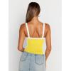 imageTrendy Queen Womens Camisole Tank Tops Sleeveless Racerback Cropped Cami Slim Fitted Tops Casual Summer Outifts 2024Yellow