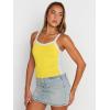 imageTrendy Queen Womens Camisole Tank Tops Sleeveless Racerback Cropped Cami Slim Fitted Tops Casual Summer Outifts 2024Yellow