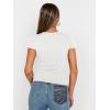 imageTrendy Queen Womens Square Neck Tops Short Sleeve Crop Tops Workout Summer Clothes Casual Slim Fit TShirts 2024White