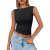 imageTrendy Queen Women Going Out Casual Tank Tops Spring Summer Basic Cute 2025 Sleeveless Shirt Y2K Fashion Outfit ClothesBlack