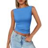 imageTrendy Queen Women Going Out Casual Tank Tops Spring Summer Basic Cute 2025 Sleeveless Shirt Y2K Fashion Outfit ClothesBlue