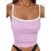 imageTrendy Queen Womens Camisole Tank Tops Sleeveless Racerback Cropped Cami Slim Fitted Tops Casual Summer Outifts 2024Purple