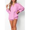 imageTrendy Queen 2 Piece Sets For Women Lounge Wear Pajama Matching Long Sleeve Two Piece Spring Outfits Fashion Tracksuit 2025Pink