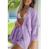 imageTrendy Queen 2 Piece Sets For Women Lounge Wear Pajama Matching Long Sleeve Two Piece Spring Outfits Fashion Tracksuit 2025Purple
