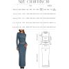 imageTrendy Queen 2 Piece Skirts Sets for Women Long Sleeve Crew Neck Crop Tops Bodycon Maxi Matching ClothesCoffeegrey