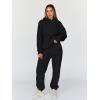 imageTrendy Queen Sweatsuits Women 2 Piece Outfit Two Piece Lounge Sets Hoodies and Sweatpants Fall Fashion Clothes 2025 TracksuitBlack